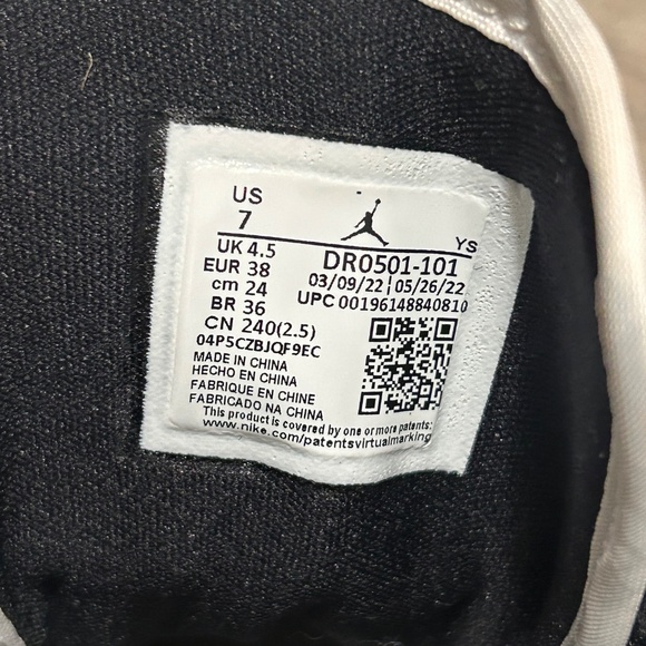 Nike air Jordan 1 mid spilt black and white - Picture 2 of 2